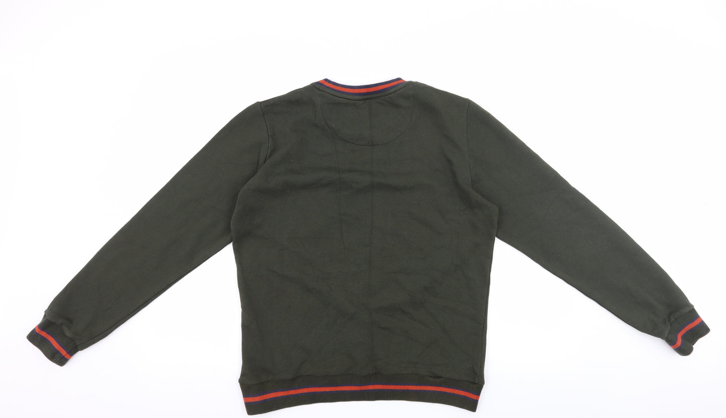 Brave Soul Mens Green   Pullover Jumper Size S