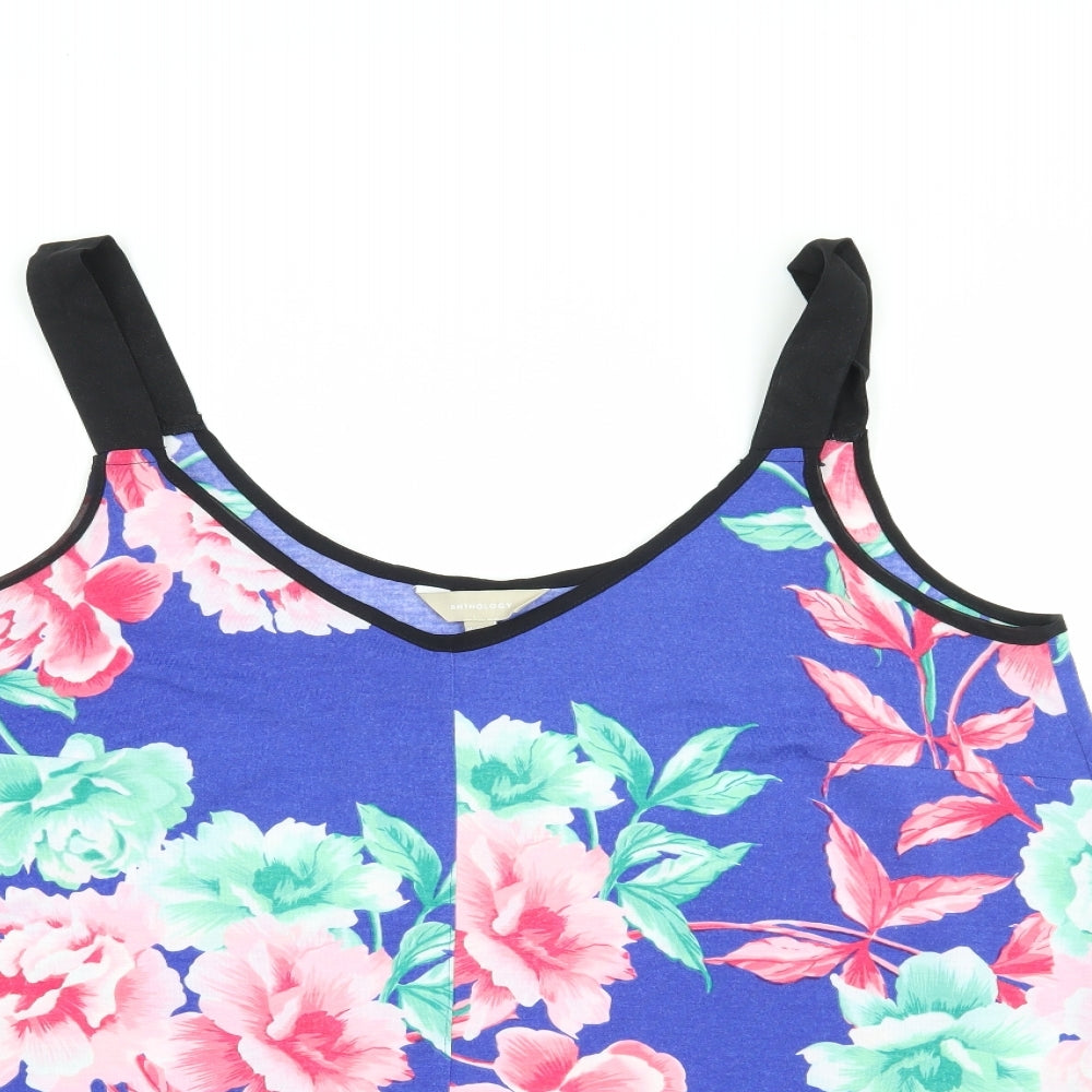 Anthology Womens Blue Floral  Camisole Blouse Size 16