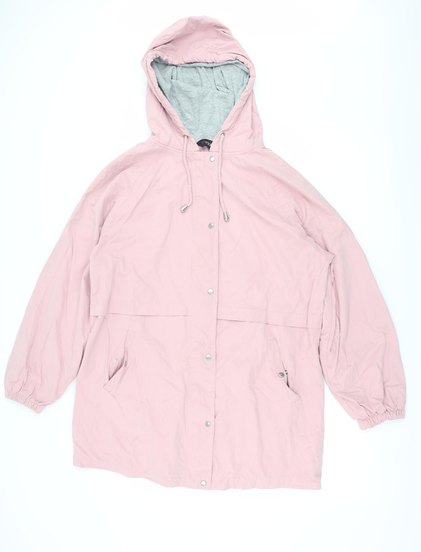 Yours Womens Pink   Anorak Coat Size 16