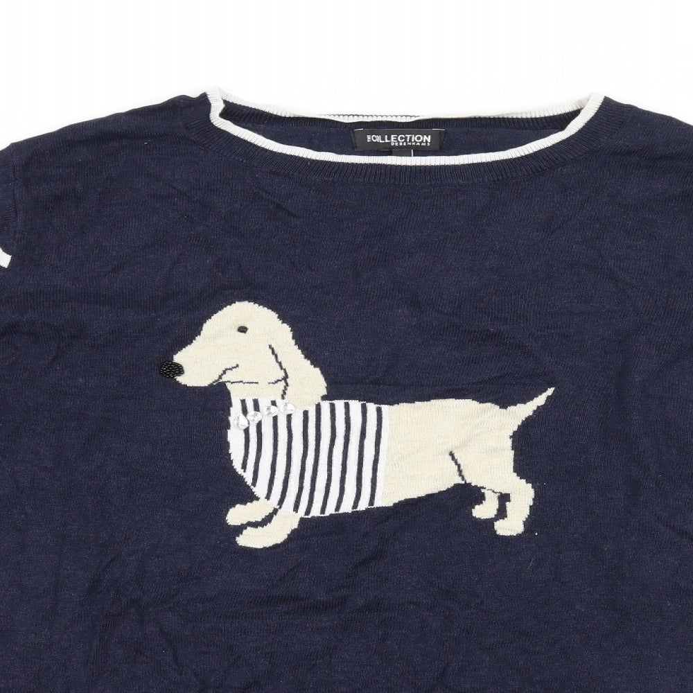 Debenhams Womens Blue   Basic T-Shirt Size 22  - Dog