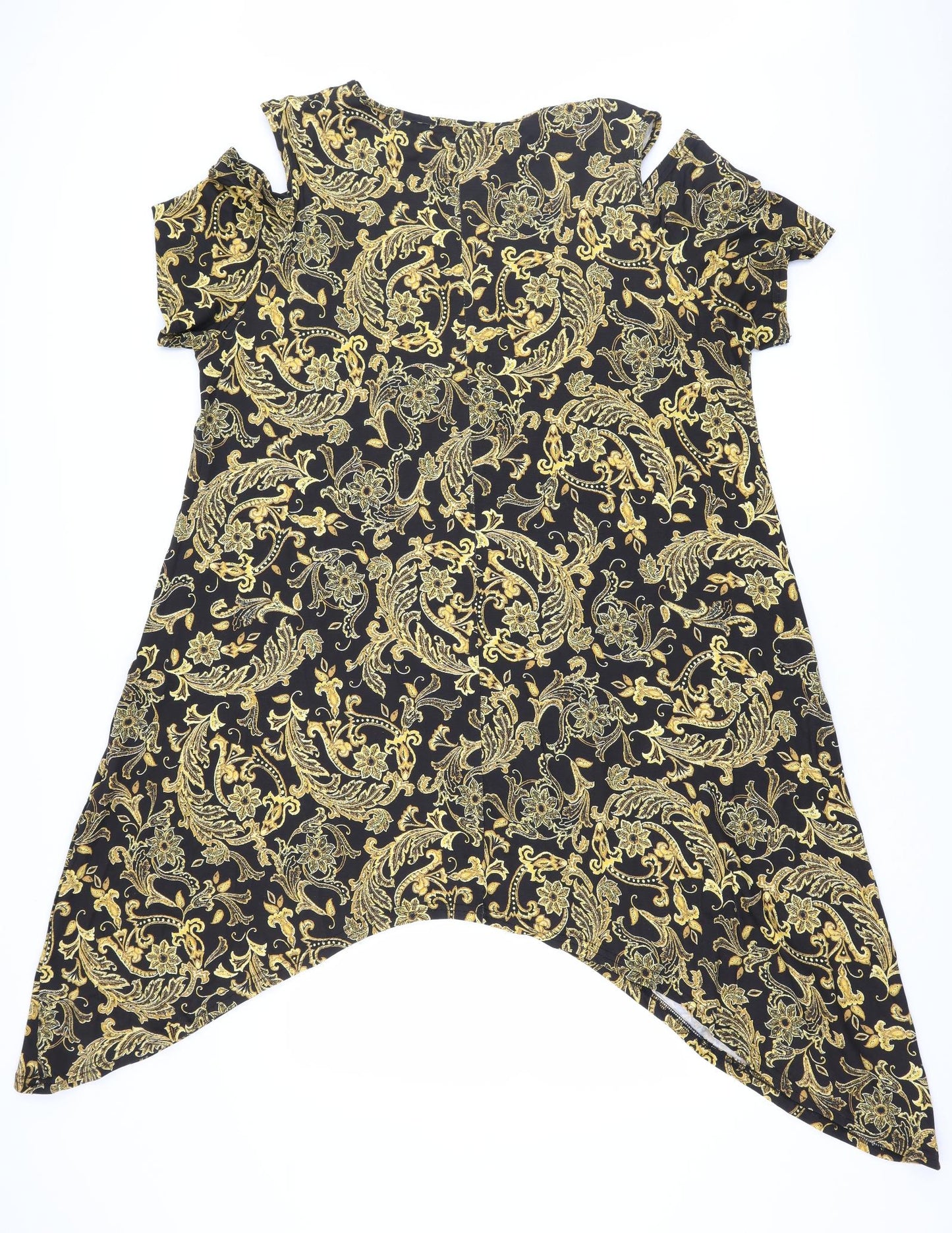 Wonderful Womens Gold Floral  A-Line  Size 24