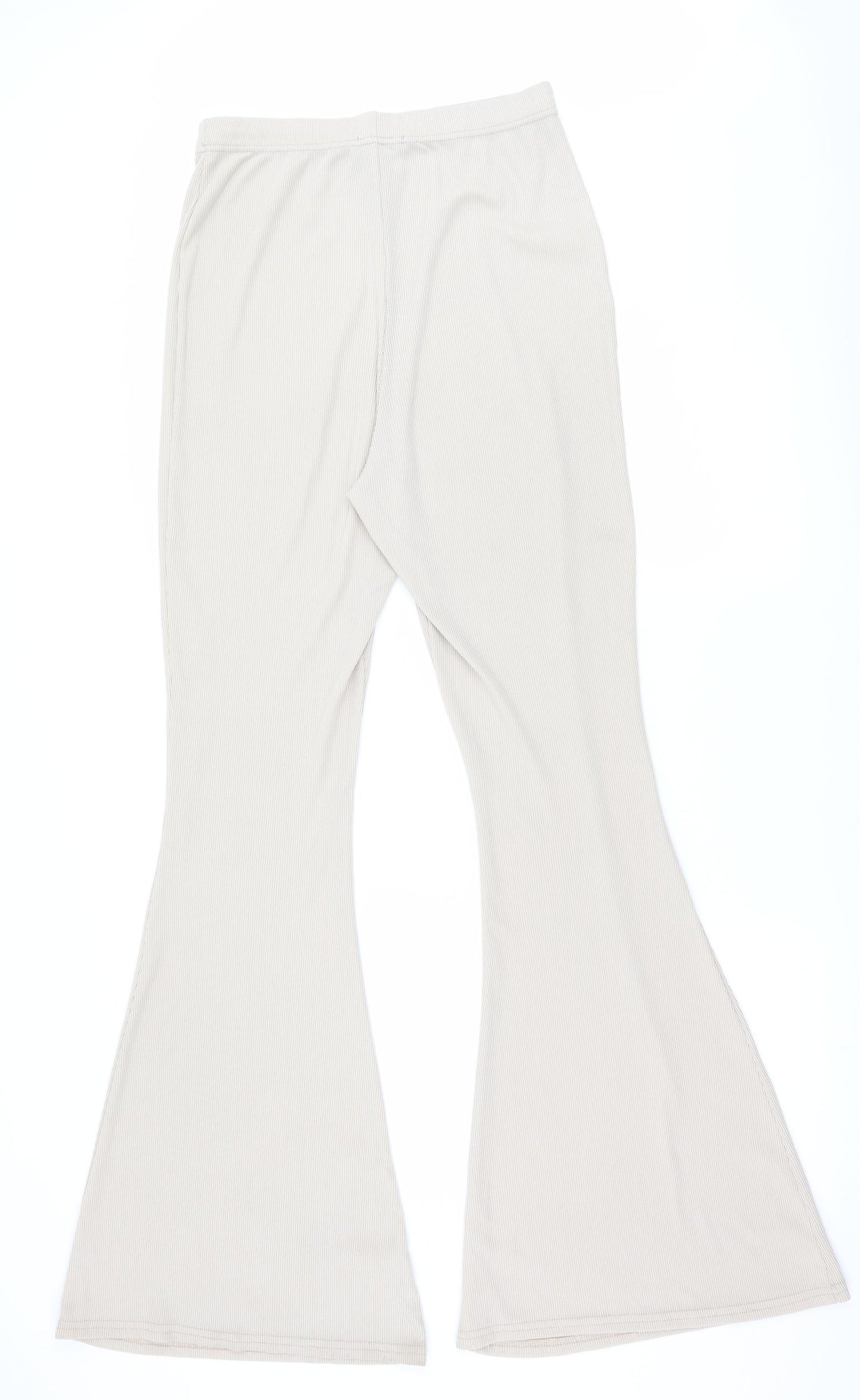 PRETTYLITTLETHING Womens Beige   Trousers  Size 12 L30 in