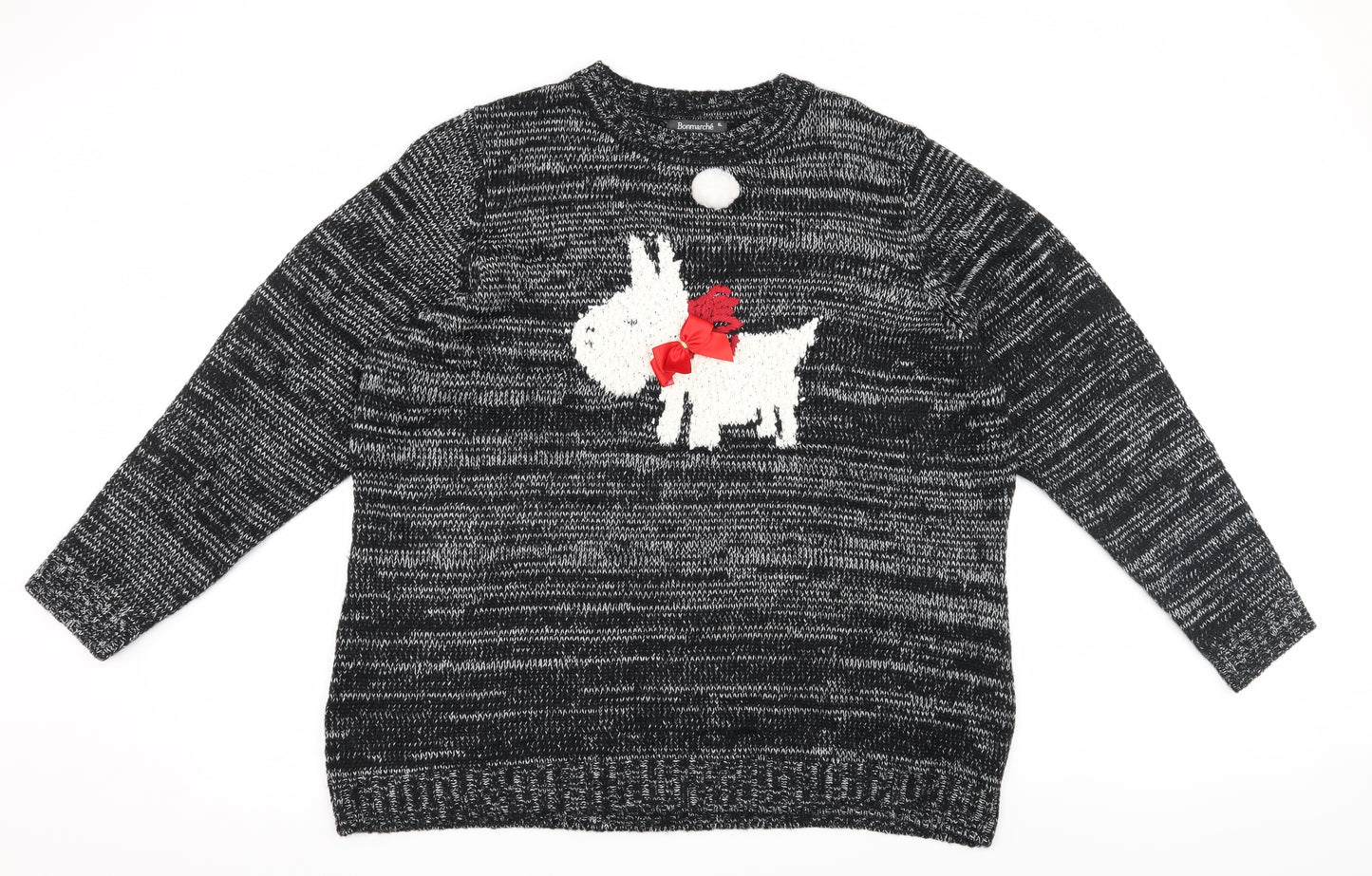Bonmarché Womens Black   Pullover Jumper Size XL  - Christmas Jumper