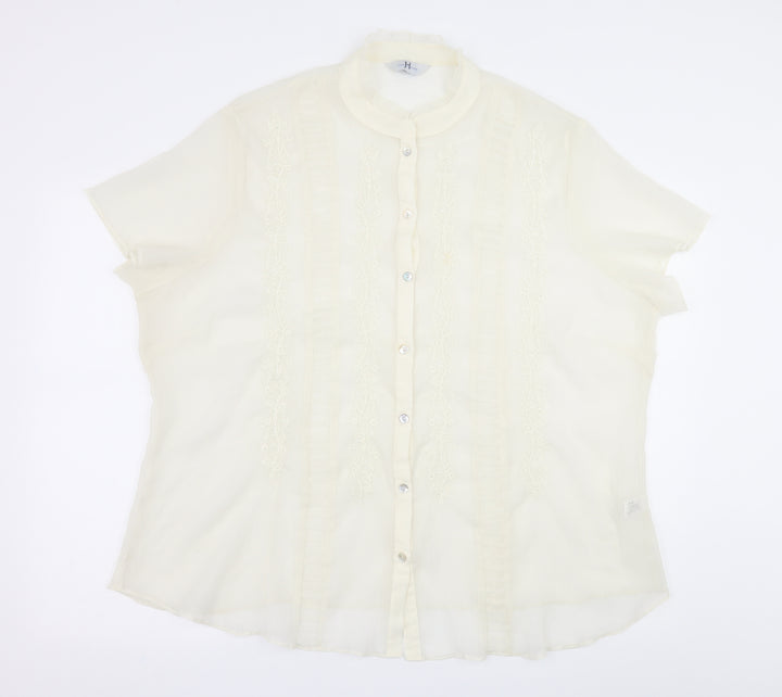 Joanna Hope Womens White Basic Blouse Size 26