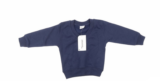 Front view of Banner boys’ blue jumper, size 2, years