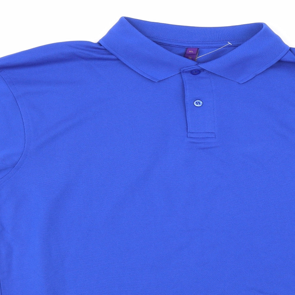 Henbury Womens Blue   Basic Polo Size XL