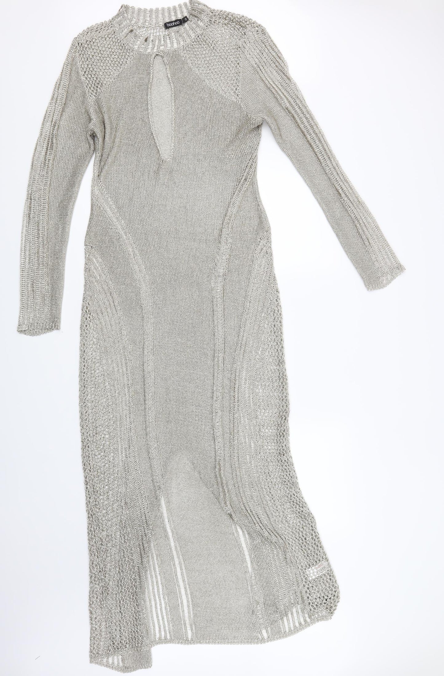 Boohoo Womens Gold   A-Line  Size 14