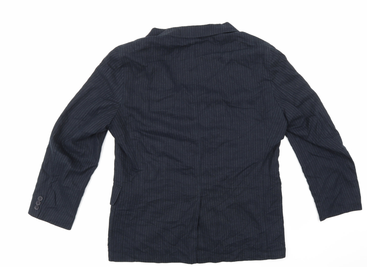 Blue Harbour Mens Blue Striped  Jacket Suit Jacket