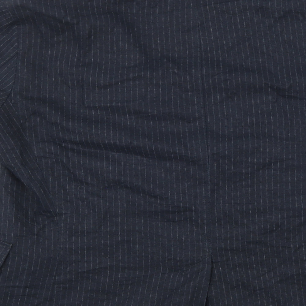 Blue Harbour Mens Blue Striped  Jacket Suit Jacket