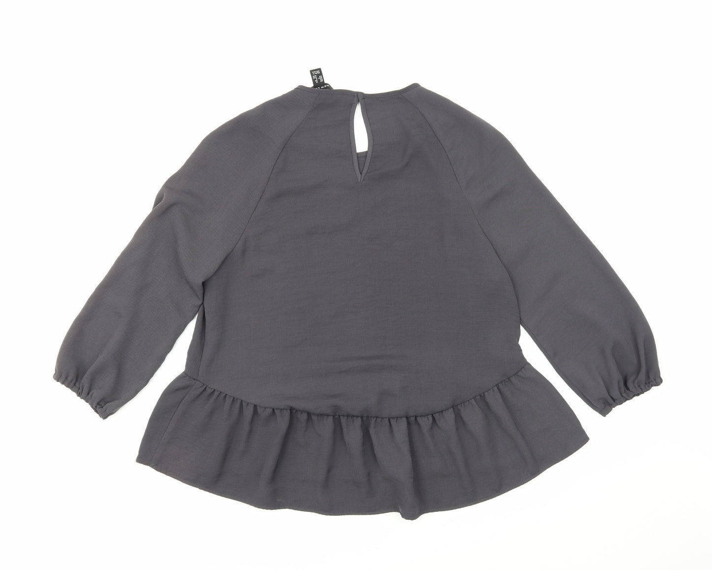 New Look Womens Grey   Tunic Blouse Size 12