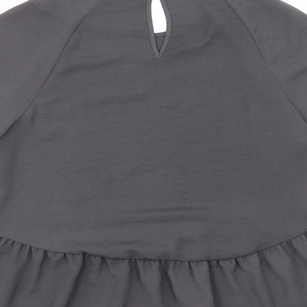 New Look Womens Grey   Tunic Blouse Size 12