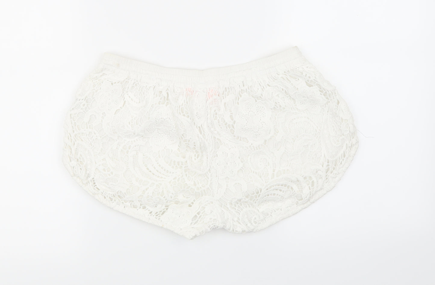 Superdry Womens White   Hot Pants Shorts Size S