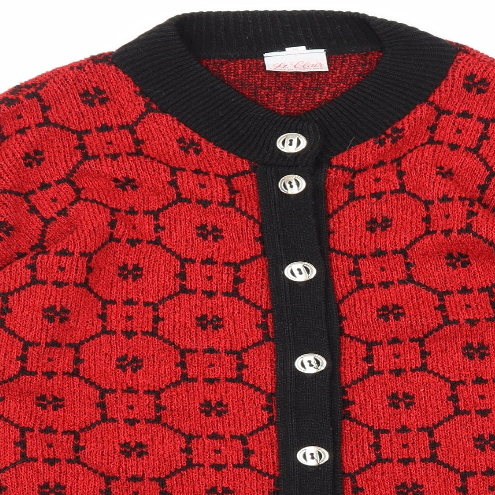 St Clair Womens Multicoloured Floral  Cardigan Jumper Size M