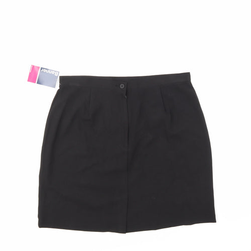 Banner Womens Black   A-Line Skirt Size 34 in