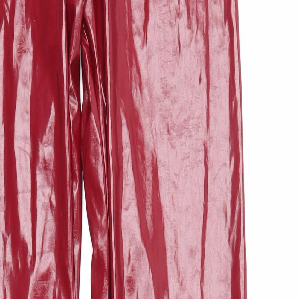 Boohoo Womens Red   Trousers  Size 14 L26 in