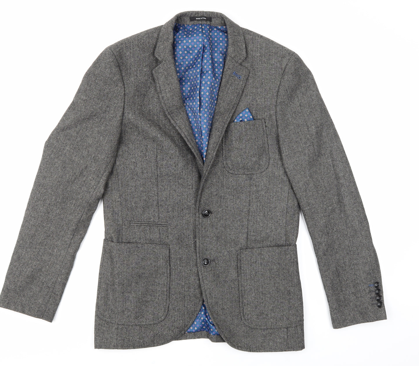 Cedar Wood State Mens Grey   Jacket Suit Jacket Size S