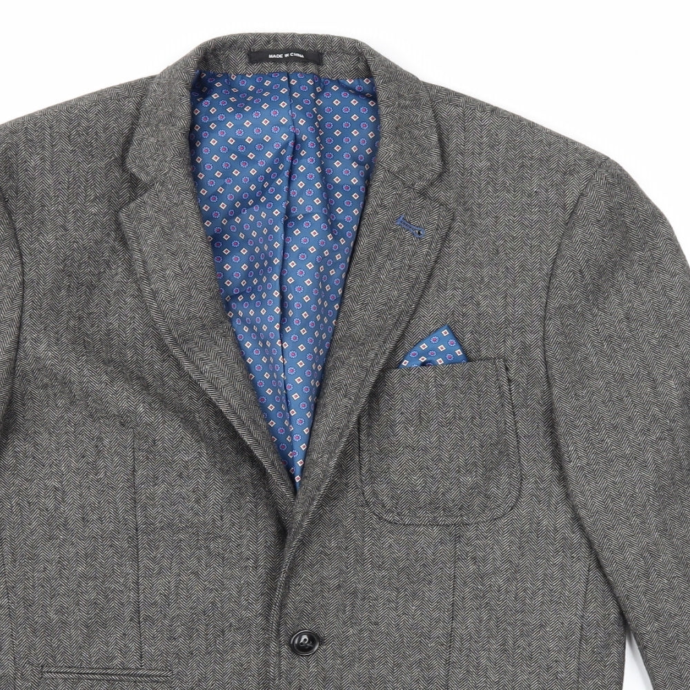 Cedar Wood State Mens Grey   Jacket Suit Jacket Size S