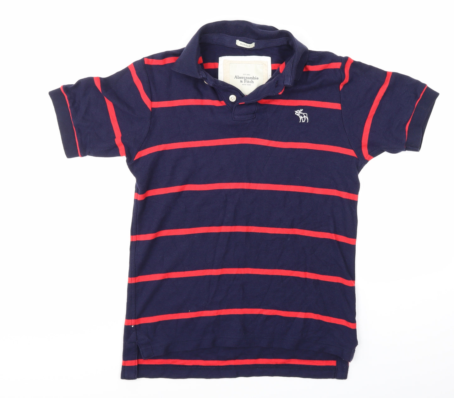 Abercrombie & Fitch Mens Multicoloured Striped   Polo Size S