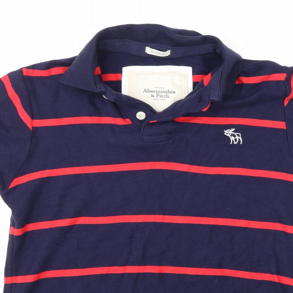 Abercrombie & Fitch Mens Multicoloured Striped   Polo Size S