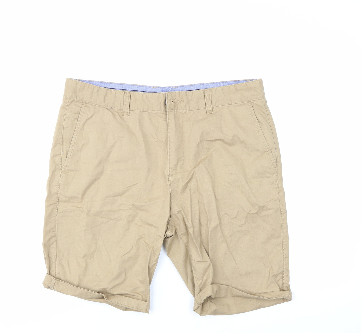 Bershka Mens Beige   Chino Shorts Size 32 in