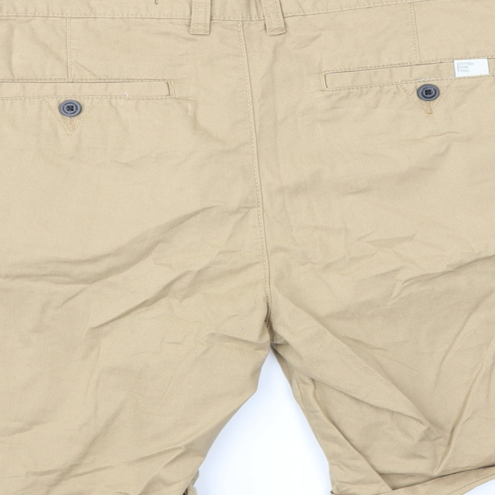 Bershka Mens Beige   Chino Shorts Size 32 in