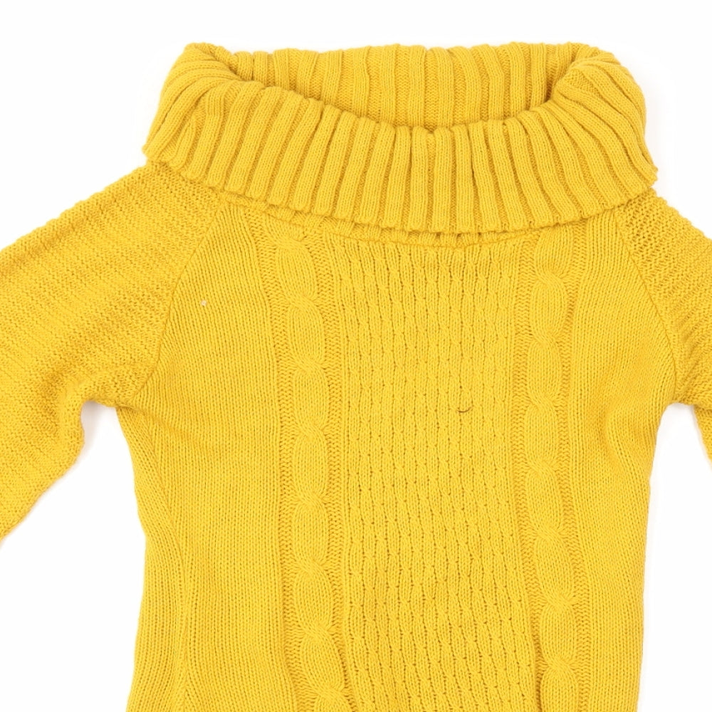Preworn Womens Yellow Argyle/Diamond  Pullover Jumper