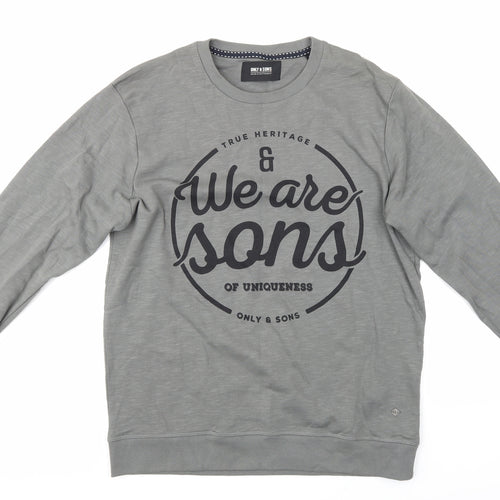 ONLY & SONS Mens Green   Pullover Jumper Size L