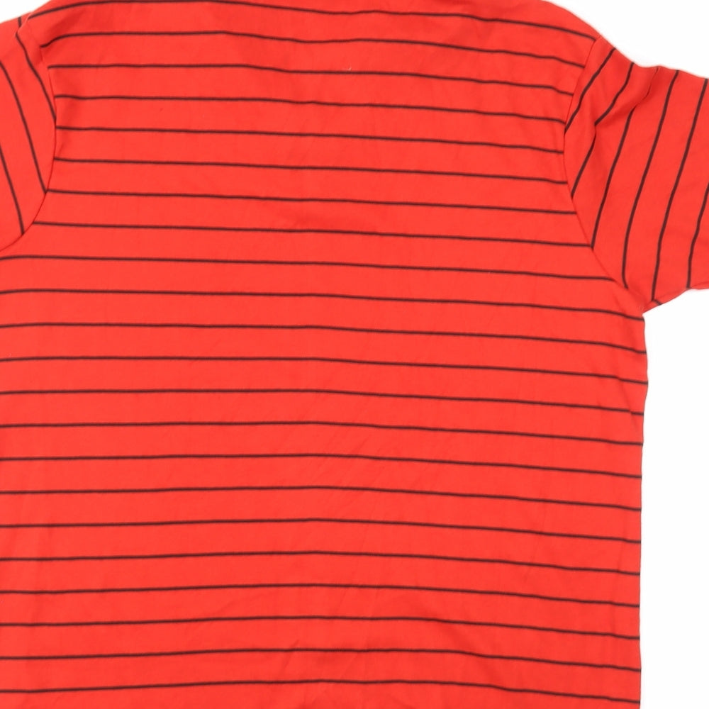 Donnay Mens Red Striped   Polo Size L