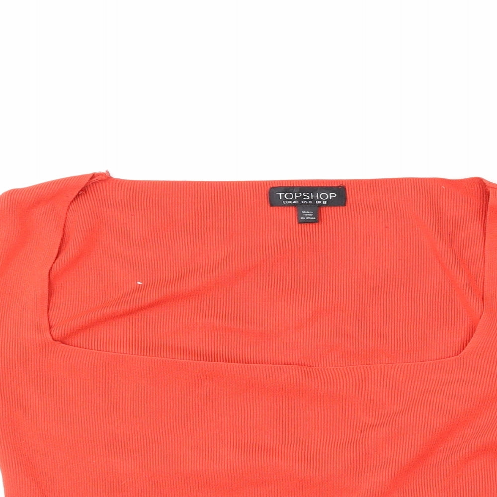 Topshop Womens Orange   Pullover Jumper Size 12
