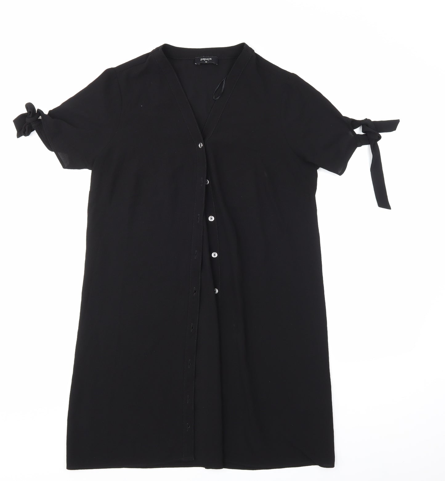 Papaya Womens Black   T-Shirt Dress  Size 10