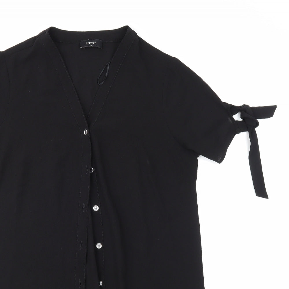 Papaya Womens Black   T-Shirt Dress  Size 10