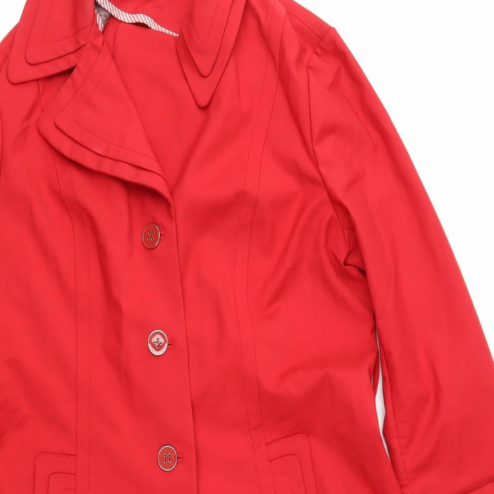 CC Womens Red   Trench Coat Coat Size 18