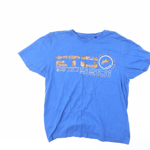 ET Jeans Mens Blue    T-Shirt Size L