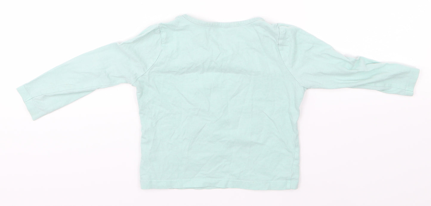 Primark Girls Green   Basic T-Shirt Size 2-3 Years  - Sprinkles