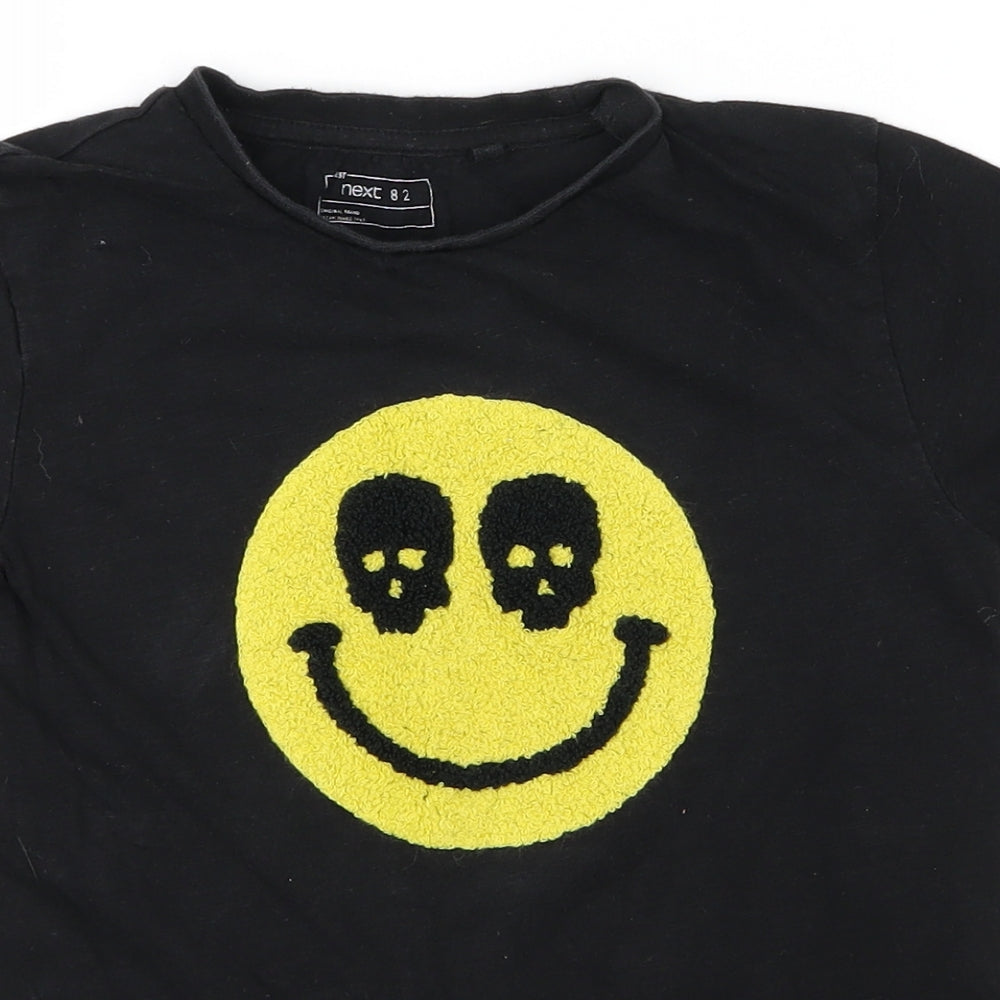 NEXT Mens Black    T-Shirt Size 7XL  - Smiley face