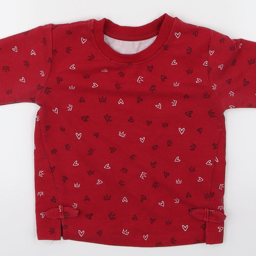 Matalan Boys Red   Basic T-Shirt Size 12-18 Months  - Crowns