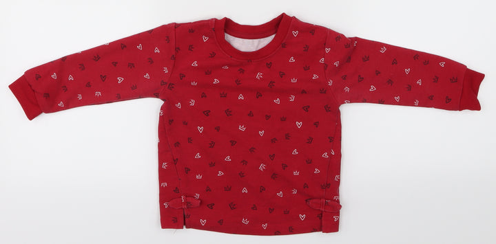 Matalan Boys Red Basic T-Shirt Size 12-18 Months - Crowns