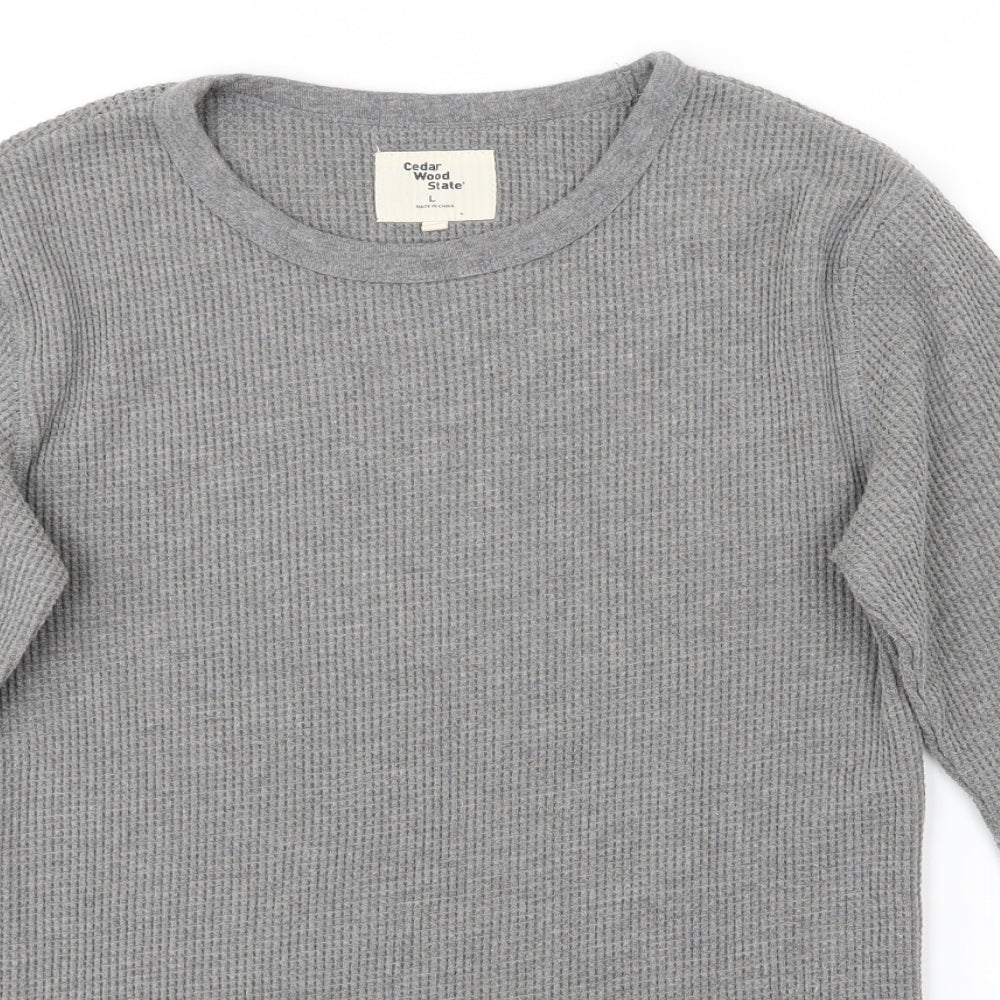 Cedar Wood State Mens Grey   Pullover Jumper Size L