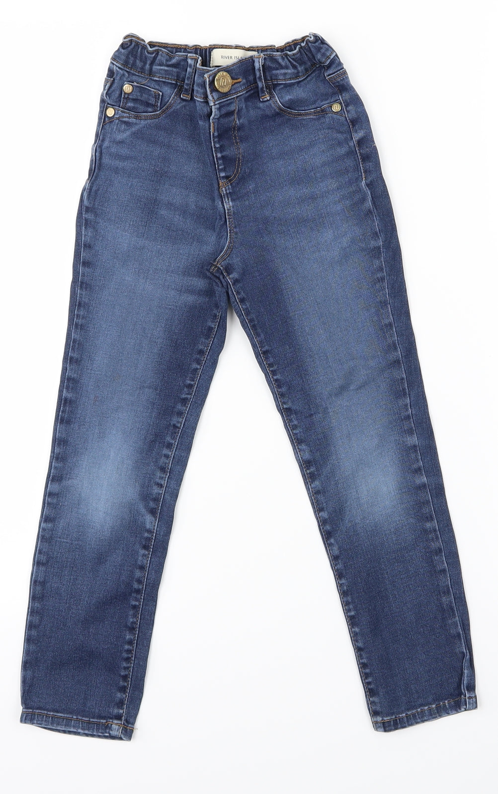 River island# Boys Blue   Straight Jeans Size 6 Years
