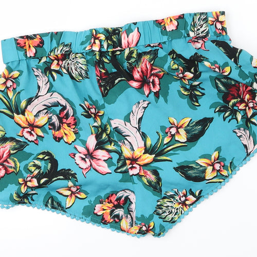 New Look Womens Blue   Hot Pants Shorts Size S - Butterflies