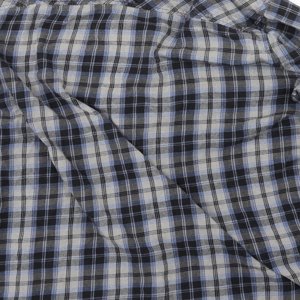 Fenchurch Mens Blue Plaid   Button-Up Size 3XL