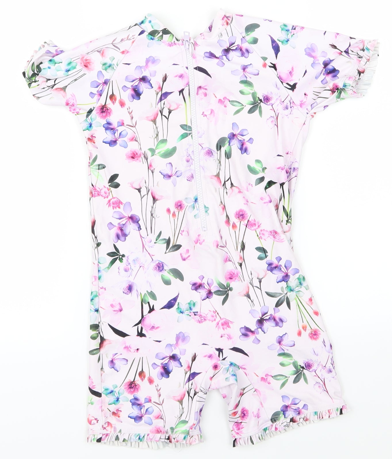 NEXT Girls Pink Floral  Bodysuit One-Piece Size 5-6 Years