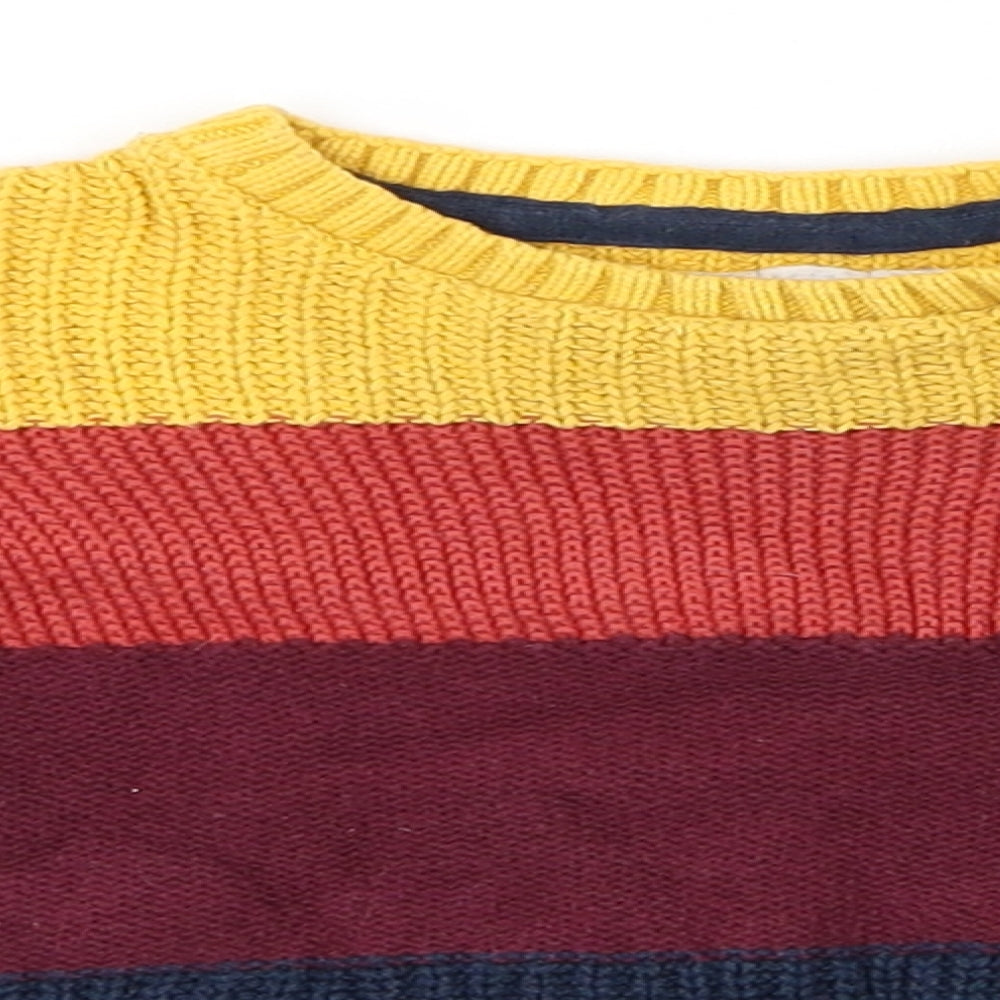 F&F Boys Yellow Striped  Pullover Jumper Size 9-12 Months