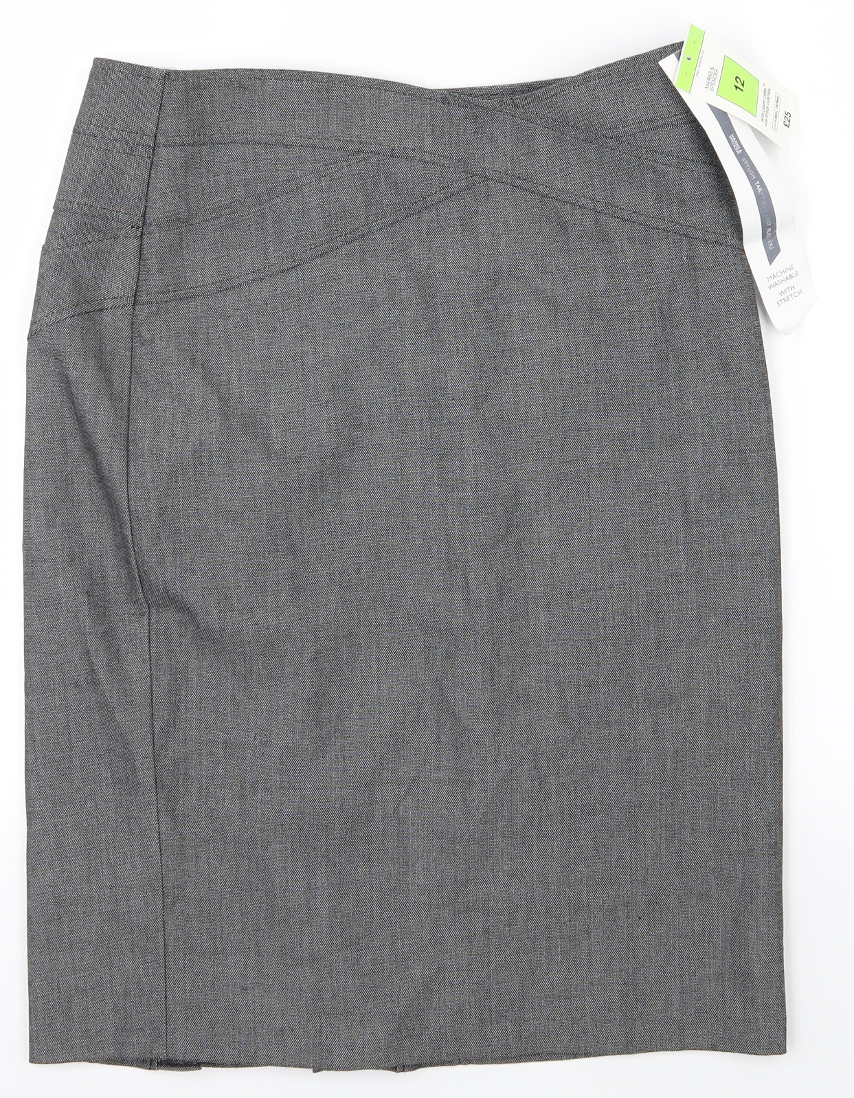 Marks and Spencer Womens Grey   A-Line Skirt Size 12