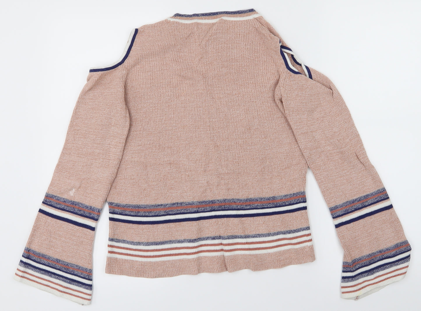 Papaya Womens Pink Striped  Pullover Jumper Size 10