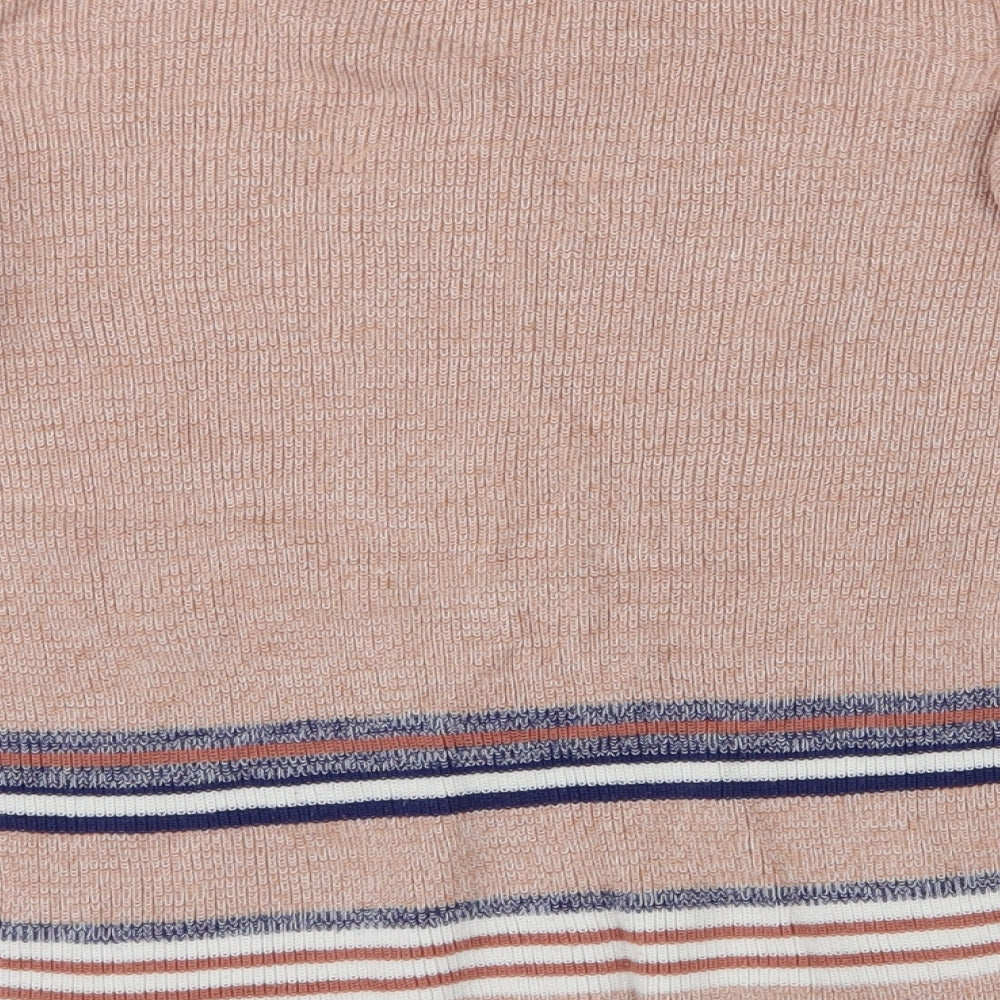 Papaya Womens Pink Striped  Pullover Jumper Size 10