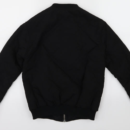 Topshop Womens Black   Bomber Jacket Coat Size 8