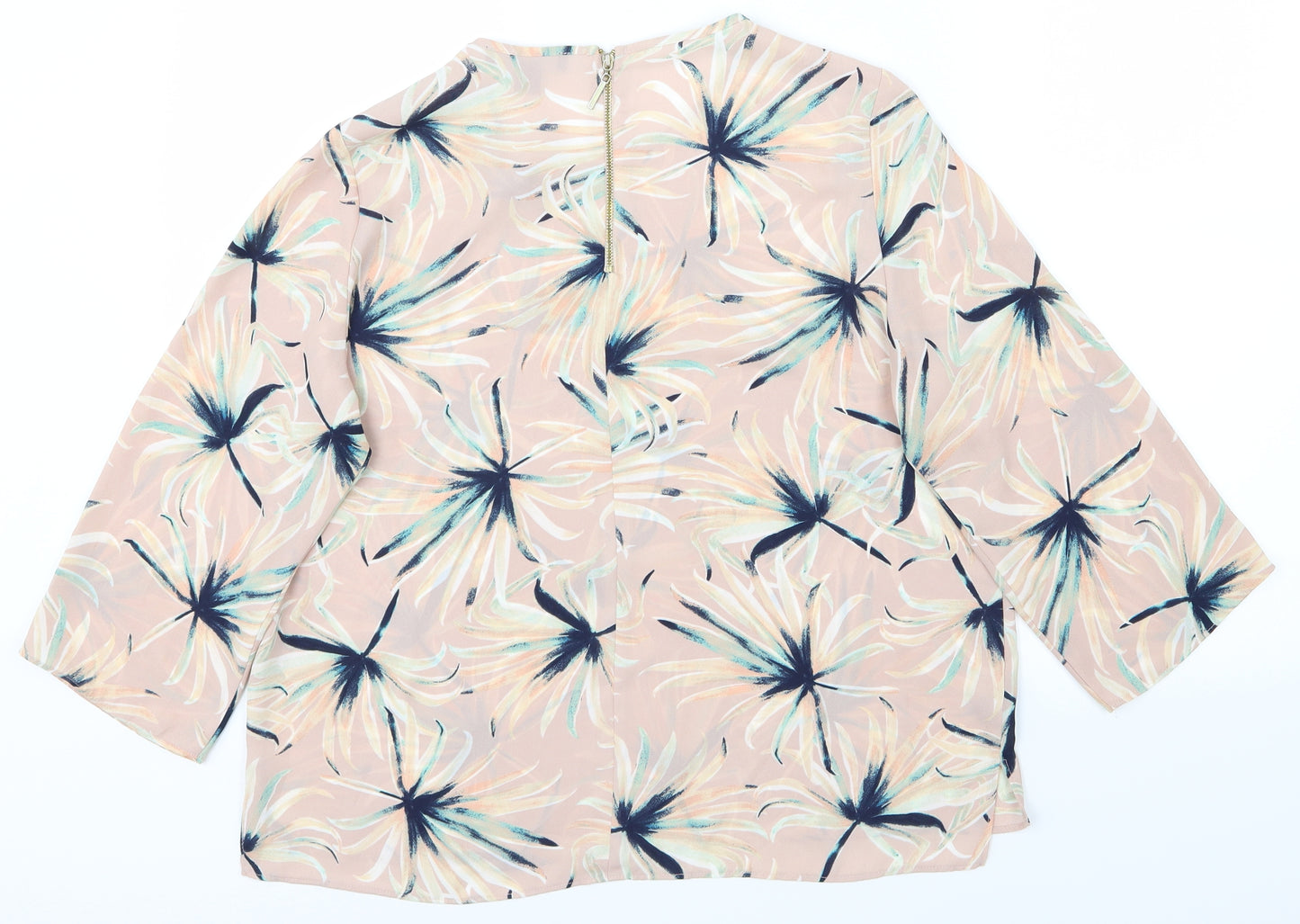 Atmosphere Womens Pink Floral  Basic Blouse Size 14