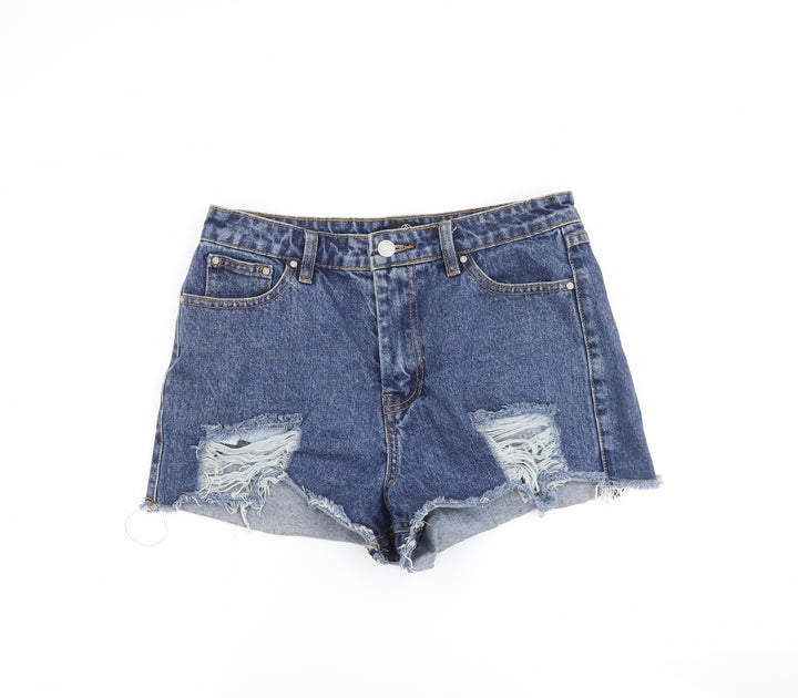 Miss Guided Womens Blue Cut-Off Shorts Size 10
