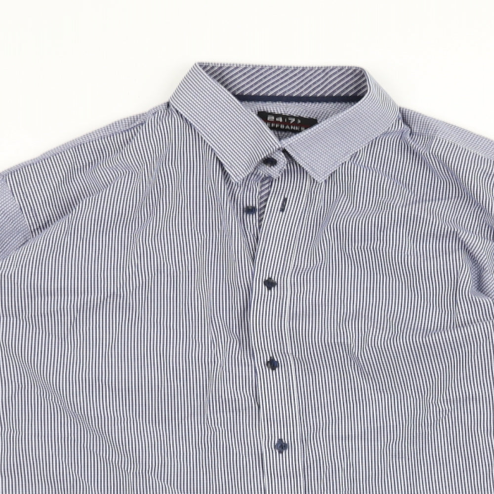 Jeff Banks Mens Blue Check   Button-Up Size L